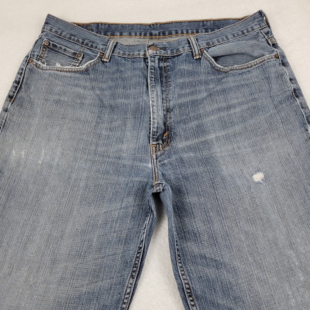 Levis 550 Relaxed Jeans Mens 40 x 32 Measures 37 x 30 Blue 100% Cotton Distress - Picture 3 of 13